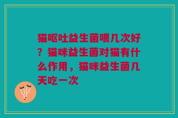 猫呕吐益生菌喂几次好？猫咪益生菌对猫有什么作用，猫咪益生菌几天吃一次