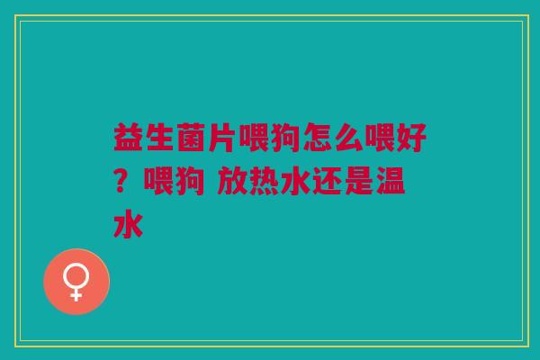 益生菌片喂狗怎么喂好？喂狗 放热水还是温水