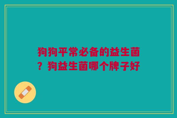 狗狗平常必备的益生菌？狗益生菌哪个牌子好