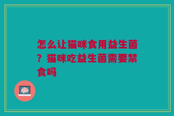 怎么让猫咪食用益生菌？猫咪吃益生菌需要禁食吗