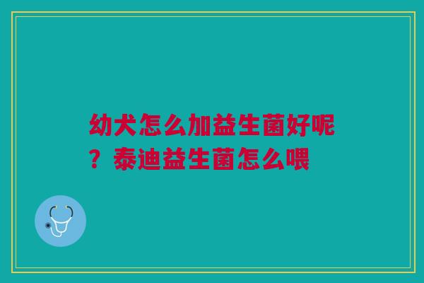 幼犬怎么加益生菌好呢？泰迪益生菌怎么喂