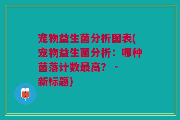 宠物益生菌分析图表(宠物益生菌分析：哪种菌落计数最高？ - 新标题)