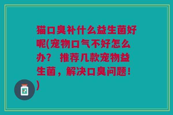 猫口臭补什么益生菌好呢(宠物口气不好怎么办? 推荐几款宠物益生菌,解决口臭问题!)