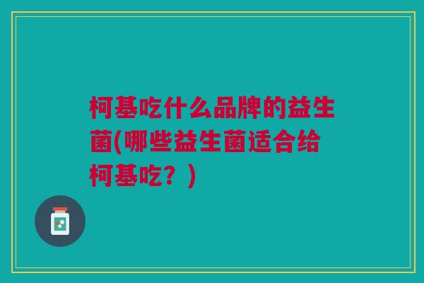 柯基吃什么品牌的益生菌(哪些益生菌适合给柯基吃?)