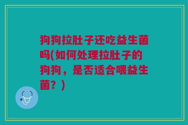 狗狗拉肚子还吃益生菌吗(如何处理拉肚子的狗狗,是否适合喂益生菌?)