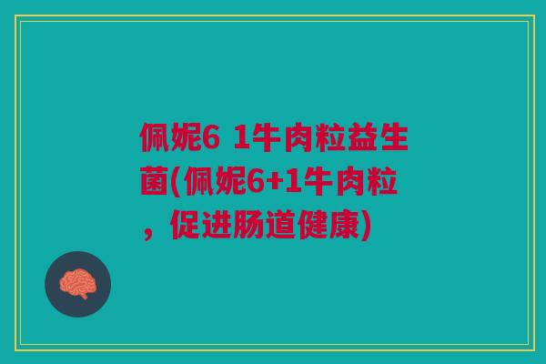 佩妮6 1牛肉粒益生菌(佩妮6+1牛肉粒，促进肠道健康)