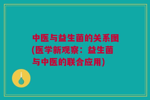 中医与益生菌的关系图(医学新观察:益生菌与中医的联合应用)