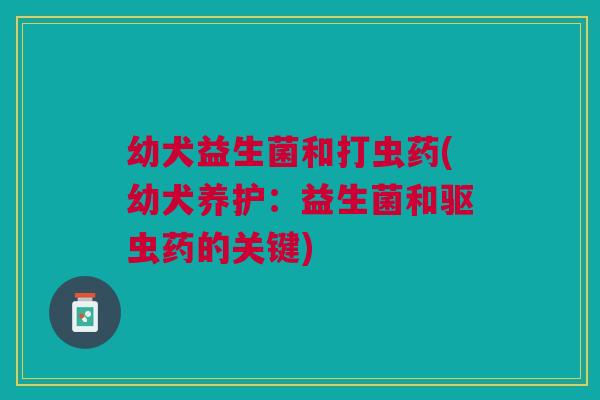 幼犬益生菌和打虫药(幼犬养护:益生菌和驱虫药的关键)