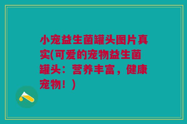 小宠益生菌罐头图片真实(可爱的宠物益生菌罐头:营养丰富,健康宠物!) 小宠益生菌罐头图片真实(可爱的宠物益生菌罐头:营养丰富,健康宠物!)