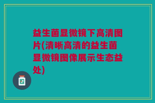 益生菌显微镜下高清图片(清晰高清的益生菌显微镜图像展示生态益处)