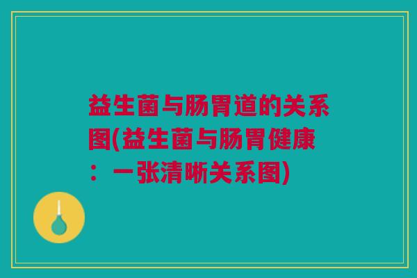 益生菌与肠胃道的关系图(益生菌与肠胃健康：一张清晰关系图)