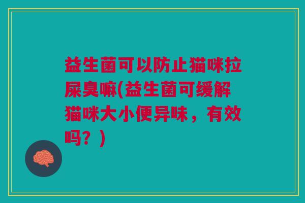 益生菌可以防止猫咪拉屎臭嘛(益生菌可缓解猫咪大小便异味，有效吗？)