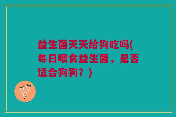 益生菌天天给狗吃吗(每日喂食益生菌,是否适合狗狗?)