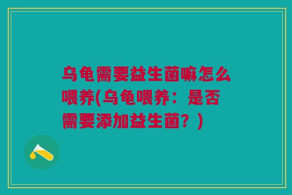 乌龟需要益生菌嘛怎么喂养(乌龟喂养：是否需要添加益生菌？)