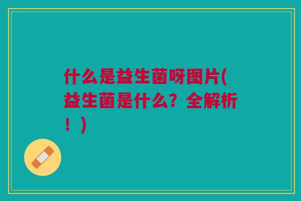 什么是益生菌呀图片(益生菌是什么?全解析!)