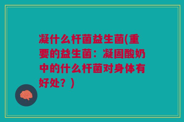 凝什么杆菌益生菌(重要的益生菌:凝固酸奶中的什么杆菌对身体有好处?)