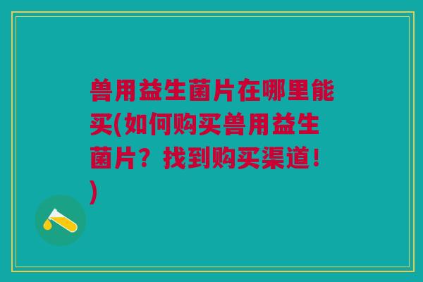 兽用益生菌片在哪里能买(如何购买兽用益生菌片?找到购买渠道!)