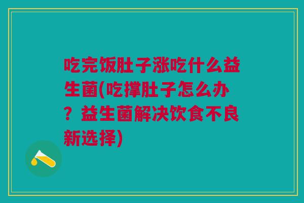 吃完饭肚子涨吃什么益生菌(吃撑肚子怎么办?益生菌解决饮食不良新选择)