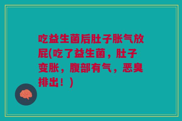 吃益生菌后肚子胀气放屁(吃了益生菌,肚子变胀,腹部有气,恶臭排出!)