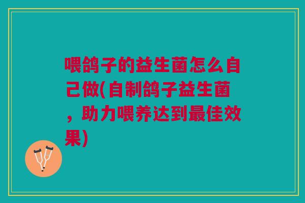 喂鸽子的益生菌怎么自己做(自制鸽子益生菌,助力喂养达到最佳效果)
