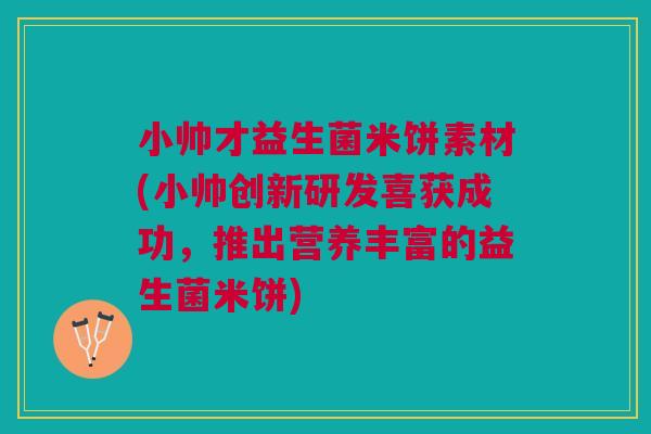 小帅才益生菌米饼素材(小帅创新研发喜获成功，推出营养丰富的益生菌米饼)