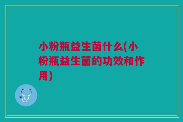 小粉瓶益生菌什么(小粉瓶益生菌的功效和作用)