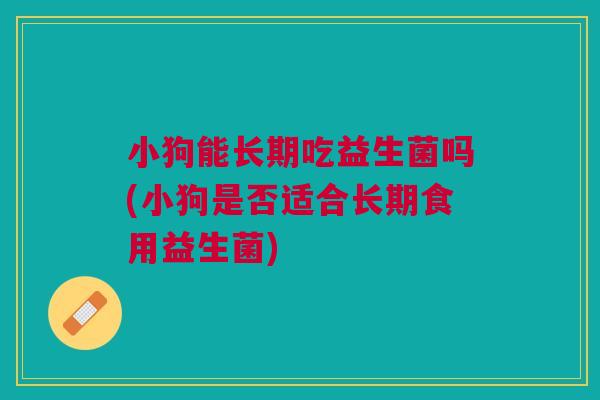 小狗能长期吃益生菌吗(小狗是否适合长期食用益生菌)