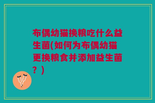 布偶幼猫换粮吃什么益生菌(如何为布偶幼猫更换粮食并添加益生菌？)
