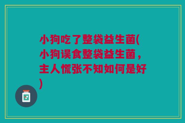 小狗吃了整袋益生菌(小狗误食整袋益生菌,主人慌张不知如何是好)
