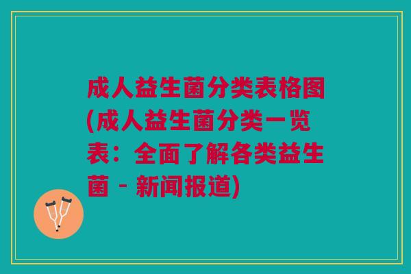成人益生菌分类表格图(成人益生菌分类一览表:全面了解各类益生菌 - 新闻报道)