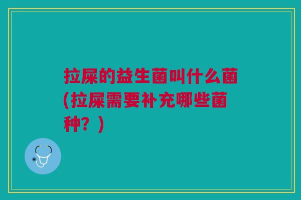 拉屎的益生菌叫什么菌(拉屎需要补充哪些菌种？)