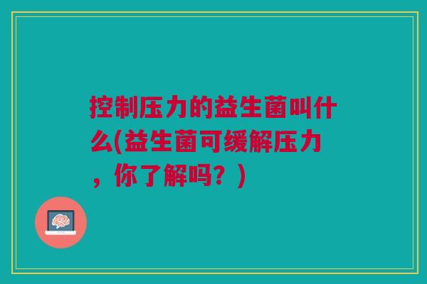 控制压力的益生菌叫什么(益生菌可缓解压力,你了解吗?)