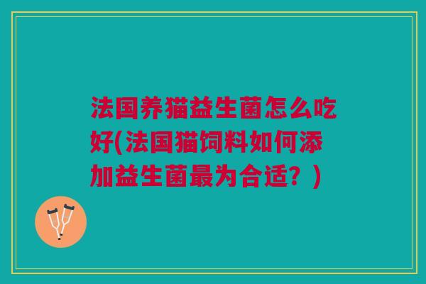 法国养猫益生菌怎么吃好(法国猫饲料如何添加益生菌最为合适?)