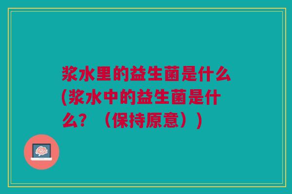 浆水里的益生菌是什么(浆水中的益生菌是什么?(保持原意))