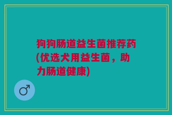 狗狗肠道益生菌推荐药(优选犬用益生菌,助力肠道健康)