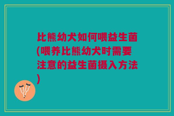 比熊幼犬如何喂益生菌(喂养比熊幼犬时需要注意的益生菌摄入方法)