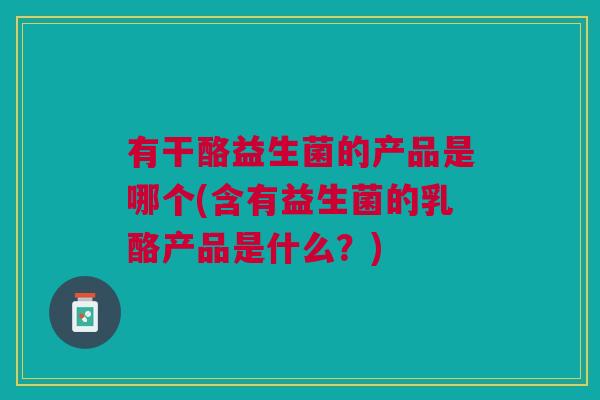 有干酪益生菌的产品是哪个(含有益生菌的乳酪产品是什么?)