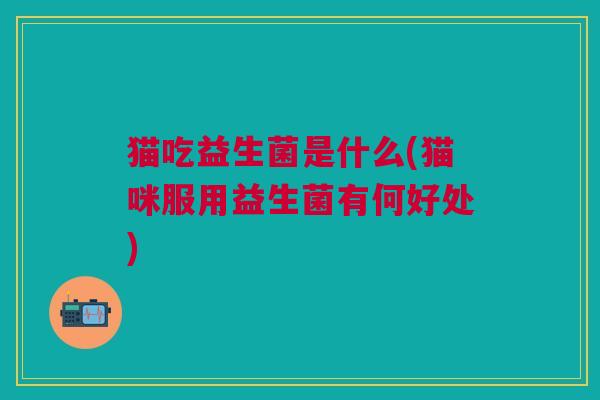 猫吃益生菌是什么(猫咪服用益生菌有何好处) 猫吃益生菌是什么(猫咪服用益生菌有何好处)