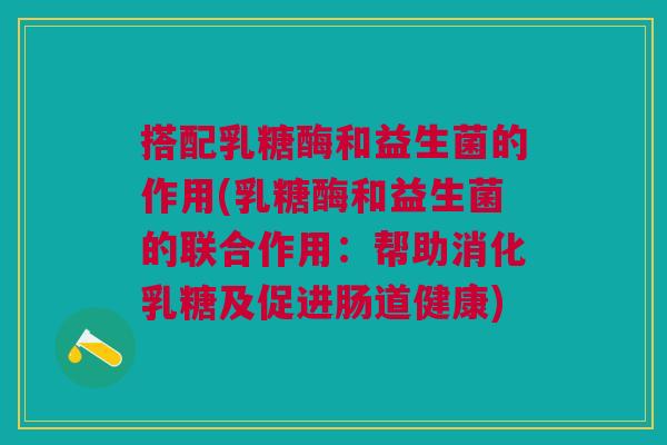 搭配乳糖酶和益生菌的作用(乳糖酶和益生菌的联合作用:帮助消化乳糖及促进肠道健康)