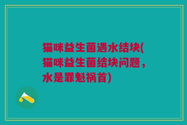 猫咪益生菌遇水结块(猫咪益生菌结块问题,水是罪魁祸首)