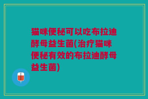 猫咪便秘可以吃布拉迪酵母益生菌(治疗猫咪便秘有效的布拉迪酵母益生菌)