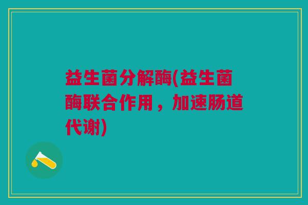 益生菌分解酶(益生菌酶联合作用,加速肠道代谢)