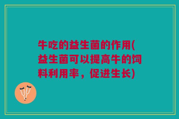 牛吃的益生菌的作用(益生菌可以提高牛的饲料利用率,促进生长)