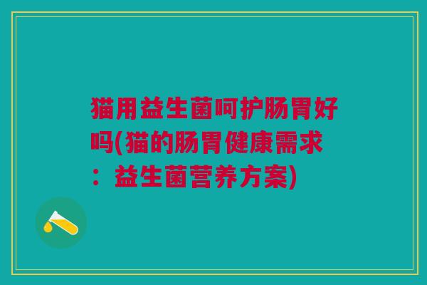 猫用益生菌呵护肠胃好吗(猫的肠胃健康需求:益生菌营养方案)