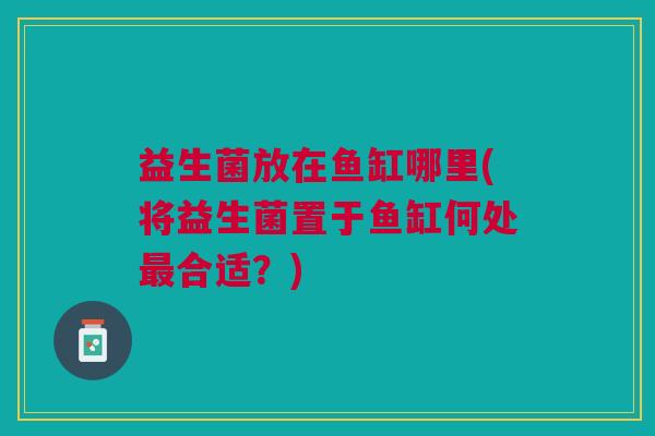 益生菌放在鱼缸哪里(将益生菌置于鱼缸何处最合适?)