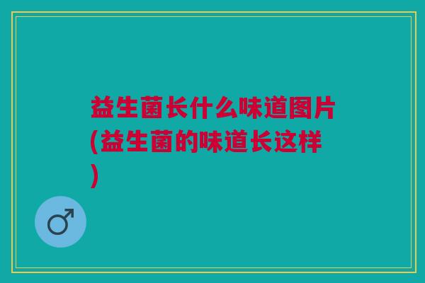 益生菌长什么味道图片(益生菌的味道长这样) 益生菌长什么味道图片(益生菌的味道长这样)