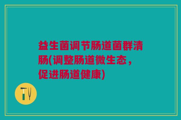 益生菌调节肠道菌群清肠(调整肠道微生态,促进肠道健康)