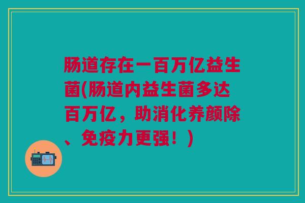 肠道存在一百万亿益生菌(肠道内益生菌多达百万亿,助消化养颜除、免疫力更强!)