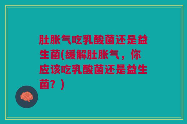 肚胀气吃乳酸菌还是益生菌(缓解肚胀气，你应该吃乳酸菌还是益生菌？)