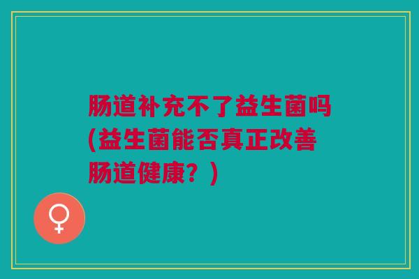 肠道补充不了益生菌吗(益生菌能否真正改善肠道健康?)